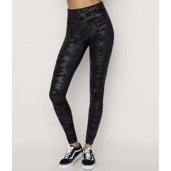 Spanx High Waist Faux Leather Camo Leggings - Picture 1 of 6